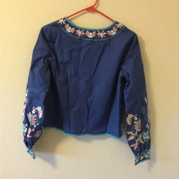 NWT - La Bellum by Hillary Scott - Women’s Embroidered Jacket, Blue, 2X - Picture 3 of 5
